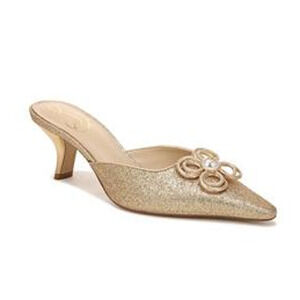 Sam Edelman Womens Brit Tour Mule US 10 M Gold Glitter Flower Medallion NIB
